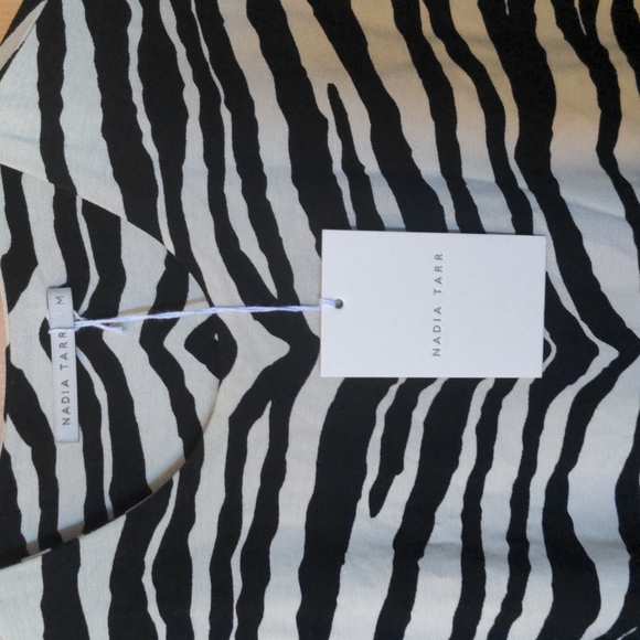 NWT Nadia Tarr Zebra Dress M - Picture 2 of 3